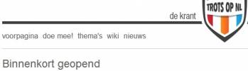 binnenkort geopend