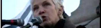 demonstratie londen, 3 januari, zangeres annie lennox en andere kunstenaars spreken zich uit