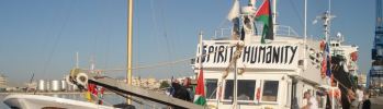 spirit of humanity, kort voor vertrek op 29 juni, haven van cyprus