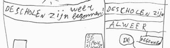 cartoon quintijn in 1e schoolkrant 2010-2011